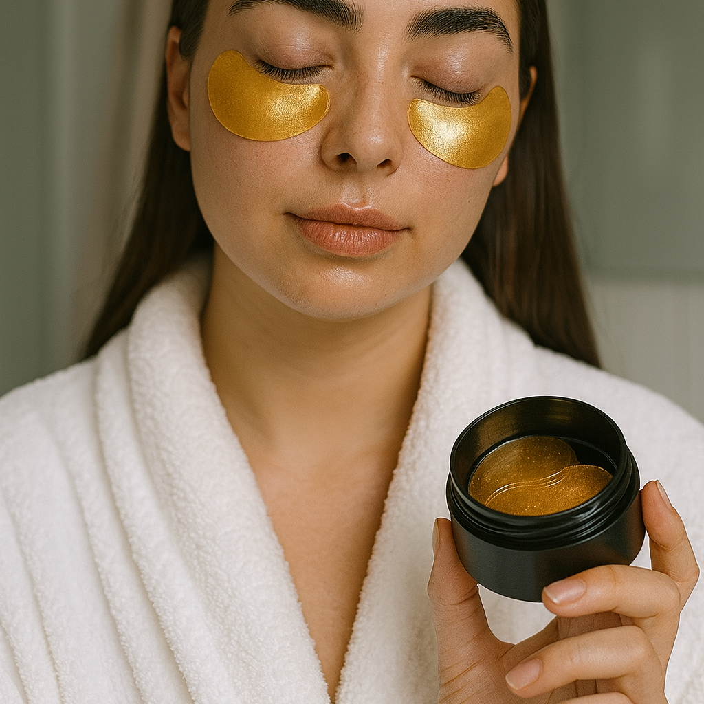 Patchs Dorés pour les Yeux – Éclat et Hydratation Intense